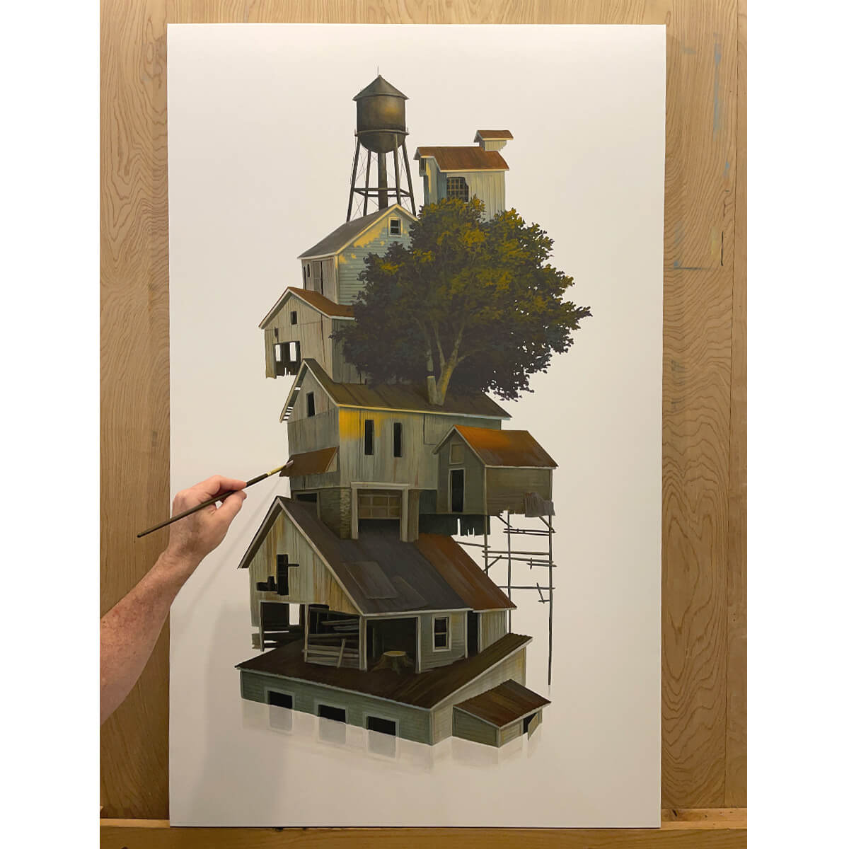 The Memory of Trees - acrylic painting by Delaware Artist Damon Pla
